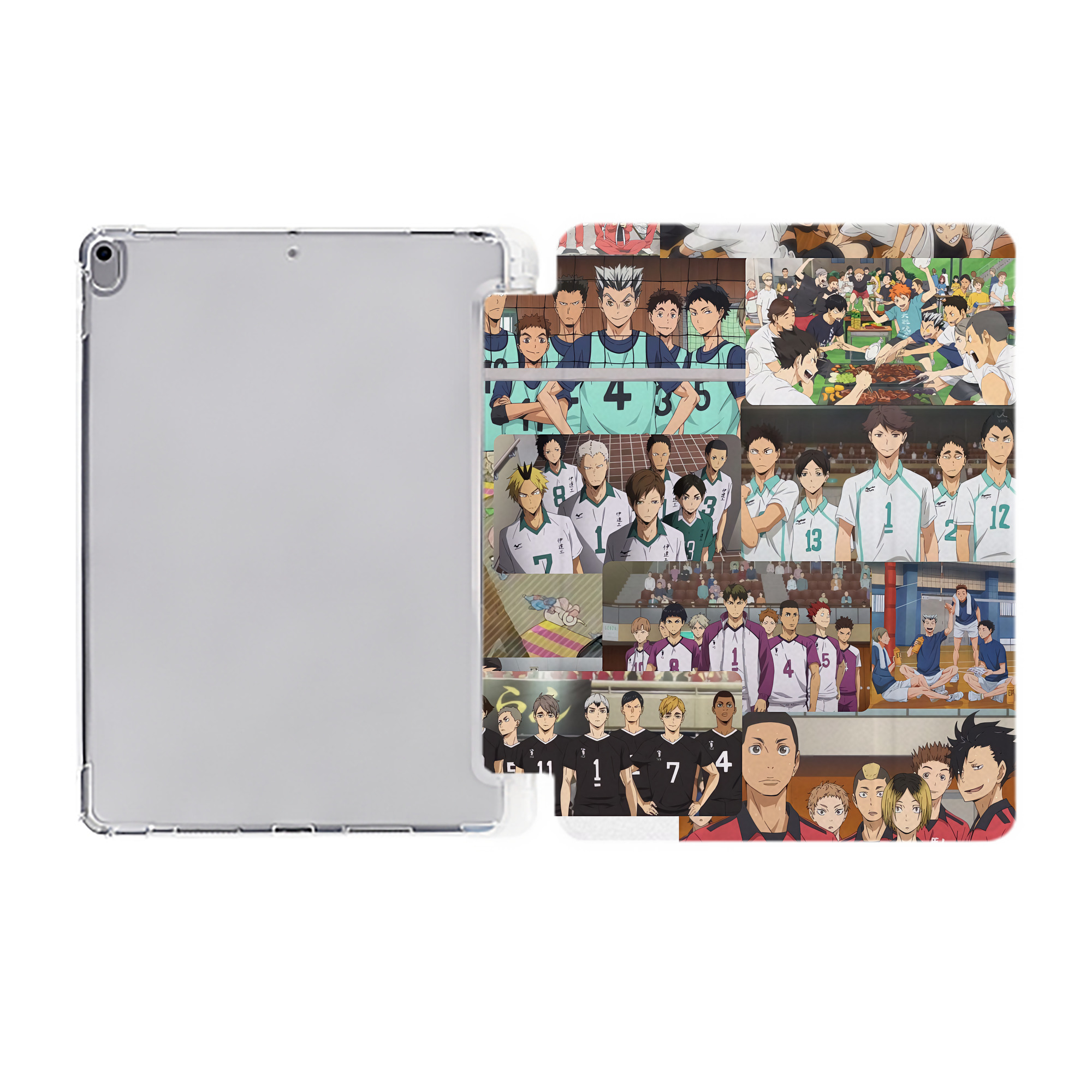 （画像用） ハイキュー!! Haikyu!! IPad ケース ペン収納付き 三つ折りスタンド PUレザー×シリコン 対応機種9.5/10.5/10.9インチ